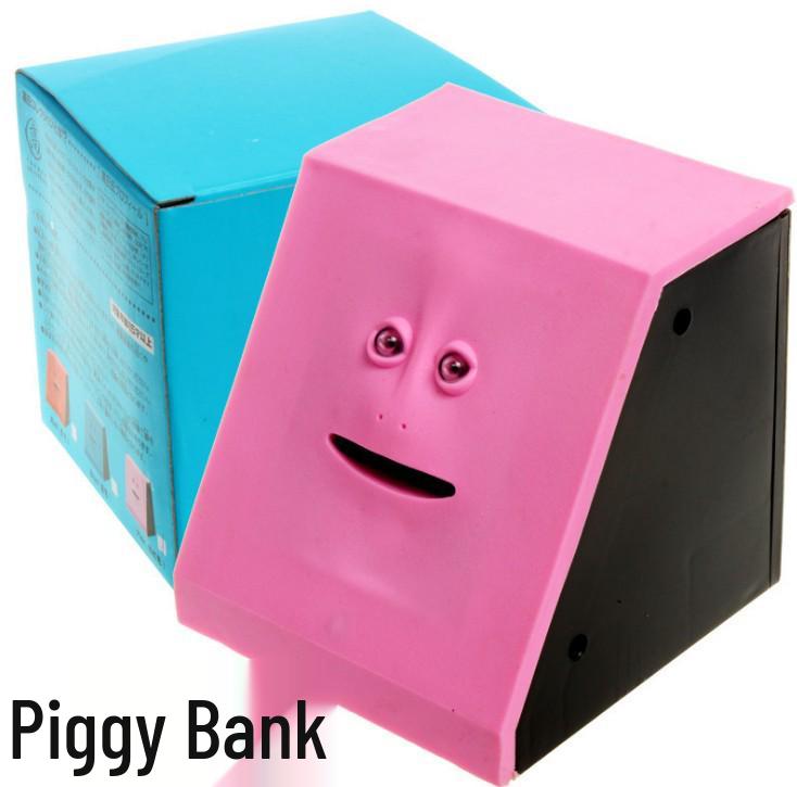 Monkey Face Recognition Money-Eating Savings Jar: Creative Coin Bank Flat Pink
Monkey Face Recognition Money-Eating Savings Jar: Creative Coin Bank Flat Pink
