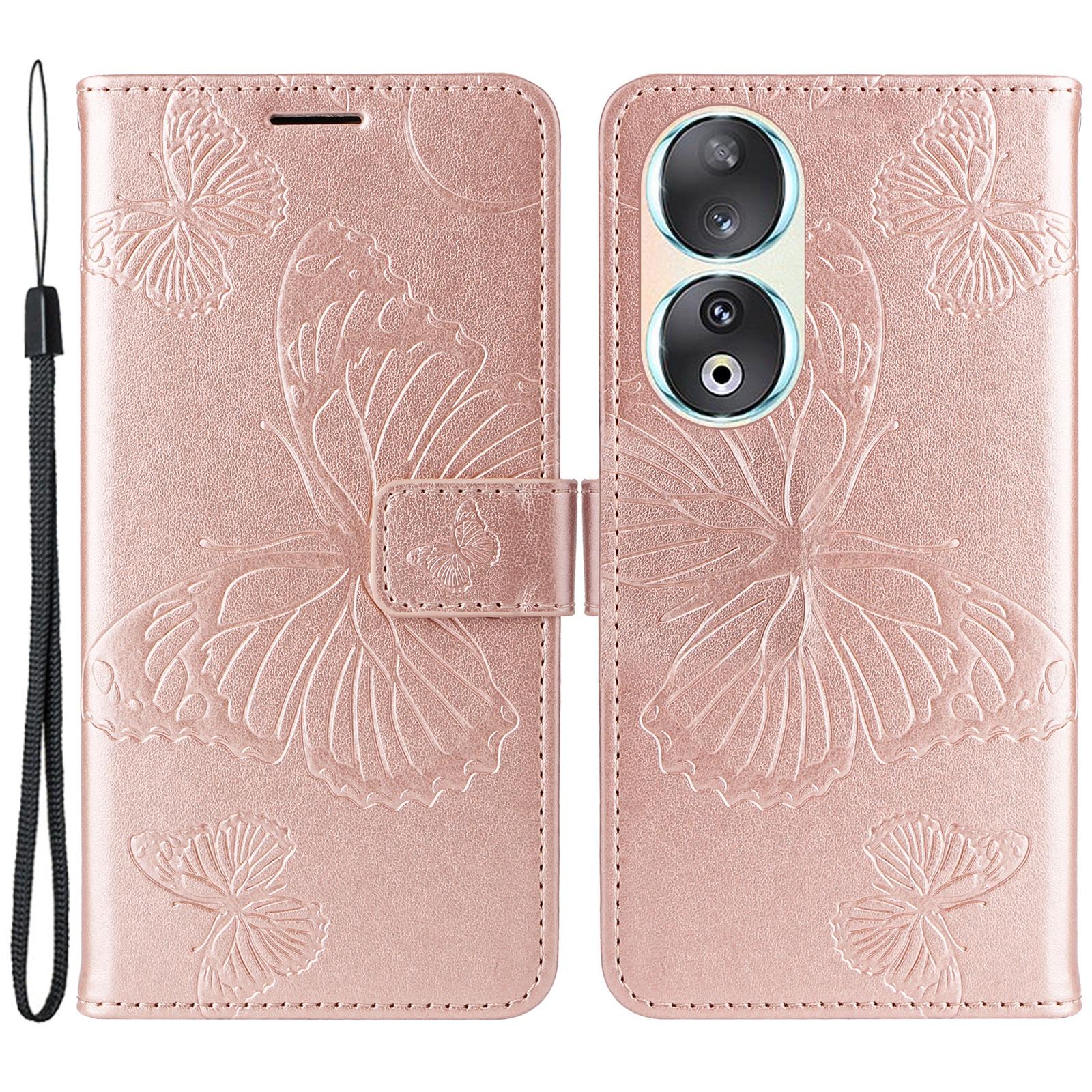 Для Honor 90 Чехол-кошелек Кожаный чехол для телефона с цветочным и бабочковым принтом Подставка Rose Gold
Для Honor 90 Чехол-кошелек Кожаный чехол для телефона с цветочным и бабочковым принтом Подставка Rose Gold