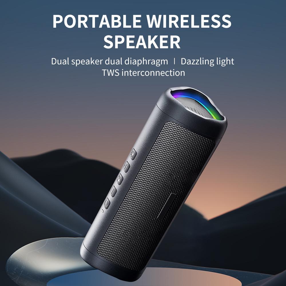 CYBORIS C27 Portable Colorful Light Bluetooth-compatible Speaker Waterproof Sound Subwoofer Black
CYBORIS C27 Portable Colorful Light Bluetooth-compatible Speaker Waterproof Sound Subwoofer Black