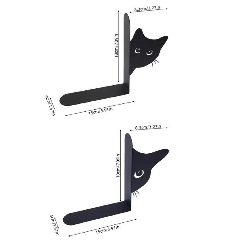 Peeking Cat Metal Desktop Bookshelf L-shaped Bookend 33x18
Peeking Cat Metal Desktop Bookshelf L-shaped Bookend 33x18