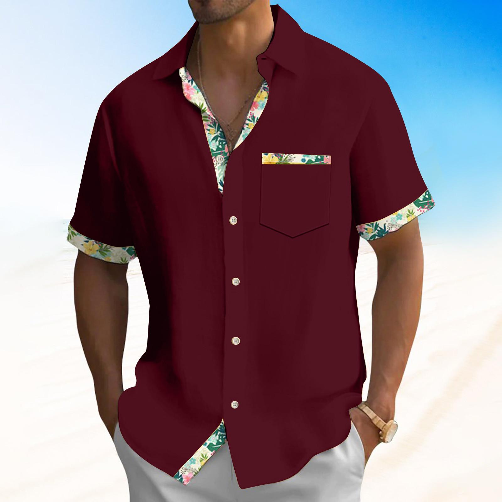Men s Short Sleeve Hawaiian Shirt, Tropical Floral Print, Casual Button-Down Beachwear, Pink, Summer Fashion Top XXXXL винный
Men s Short Sleeve Hawaiian Shirt, Tropical Floral Print, Casual Button-Down Beachwear, Pink, Summer Fashion Top XXXXL винный