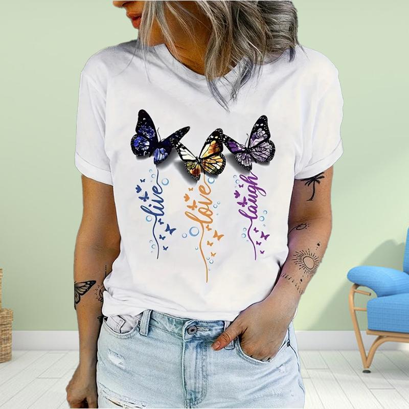 Модная женская футболка с принтом в виде листьев лотоса и бабочек, забавная повседневная футболка с круглым вырезом и короткими рукавами, летняя женская футболка XL белый
Модная женская футболка с принтом в виде листьев лотоса и бабочек, забавная повседневная футболка с круглым вырезом и короткими рукавами, летняя женская футболка XL белый