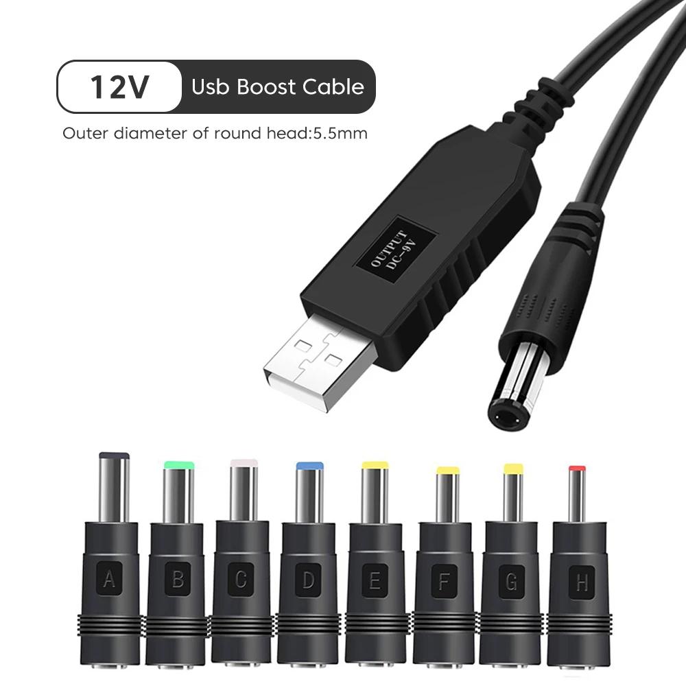 USB to DC Power Cable 5V to 12V Boost Converter with 8 Adapters Jack for WiFi Routers Mini Fans Speakers Low Wattage Devices
USB to DC Power Cable 5V to 12V Boost Converter with 8 Adapters Jack for WiFi Routers Mini Fans Speakers Low Wattage Devices