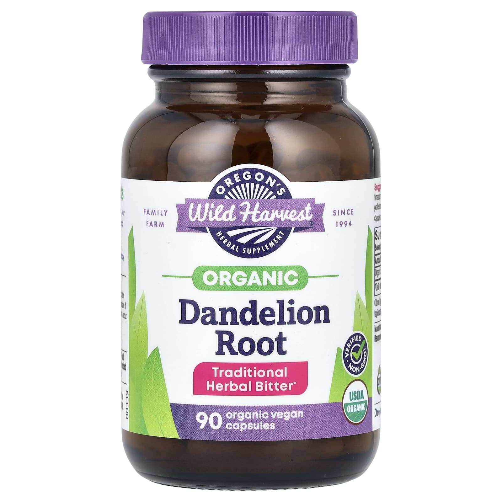 Oregon S Wild Harvest, Organic Dandelion Root, Organic Veggie Caps, 90 ct (400 mg per caps)
Oregon S Wild Harvest, Organic Dandelion Root, Organic Veggie Caps, 90 ct (400 mg per caps)