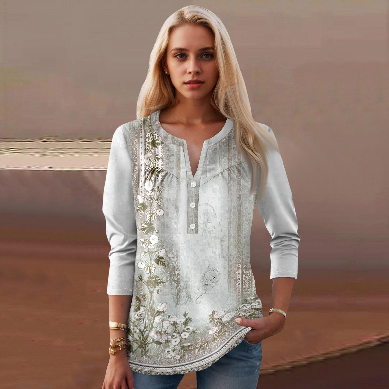 Женская мода повседневный топ с длинным рукавом и круглым вырезом с цветочным принтом XL белый
Женская мода повседневный топ с длинным рукавом и круглым вырезом с цветочным принтом XL белый