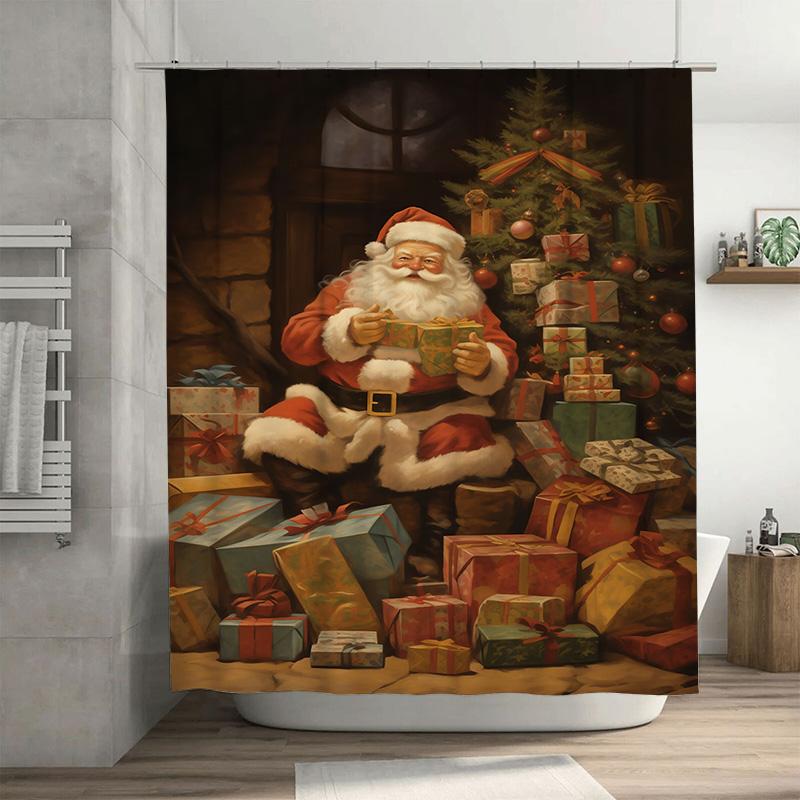 Tuniu Charming Santa Claus Festive Christmas Bathroom Shower Curtain Waterproof Holiday Decor W60H190(CM)-1 Pcs
Tuniu Charming Santa Claus Festive Christmas Bathroom Shower Curtain Waterproof Holiday Decor W60H190(CM)-1 Pcs