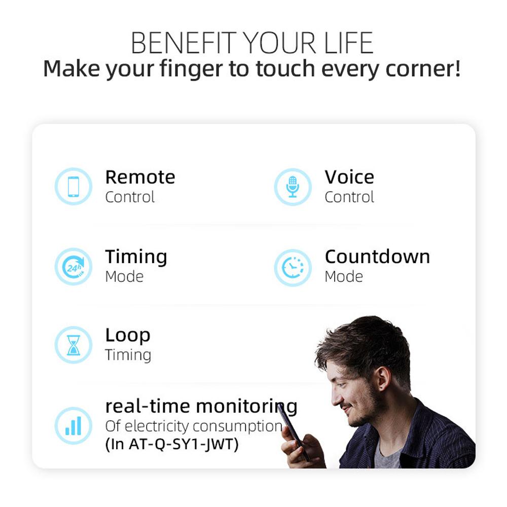 Умный автоматический выключатель Tuya Wi-Fi 1P 63A с измерительной петлей на DIN-рейке, беспроводной пульт дистанционного управления для Alexa Google
Умный автоматический выключатель Tuya Wi-Fi 1P 63A с измерительной петлей на DIN-рейке, беспроводной пульт дистанционного управления для Alexa Google