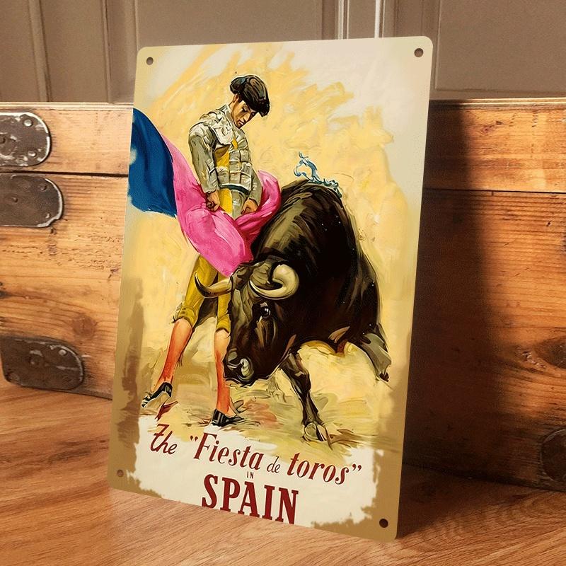 1 Spanish-style bullfighter tinplate painting, living room/bar wall decoration, retro and nostalgic metal wall hanging art piece (as the picture,20x30cm)
1 Spanish-style bullfighter tinplate painting, living room/bar wall decoration, retro and nostalgic metal wall hanging art piece (as the picture,20x30cm)