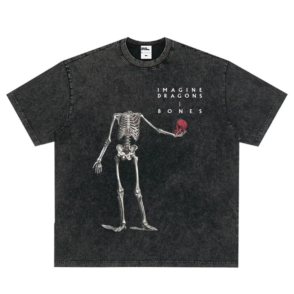 Imagine Dragons Bones Skull Vintage Washed T Shirt Rock Band Music Tshirt Men Women Clothing Cotton Loose Short Sleeve Tshirts M
Imagine Dragons Bones Skull Vintage Washed T Shirt Rock Band Music Tshirt Men Women Clothing Cotton Loose Short Sleeve Tshirts M