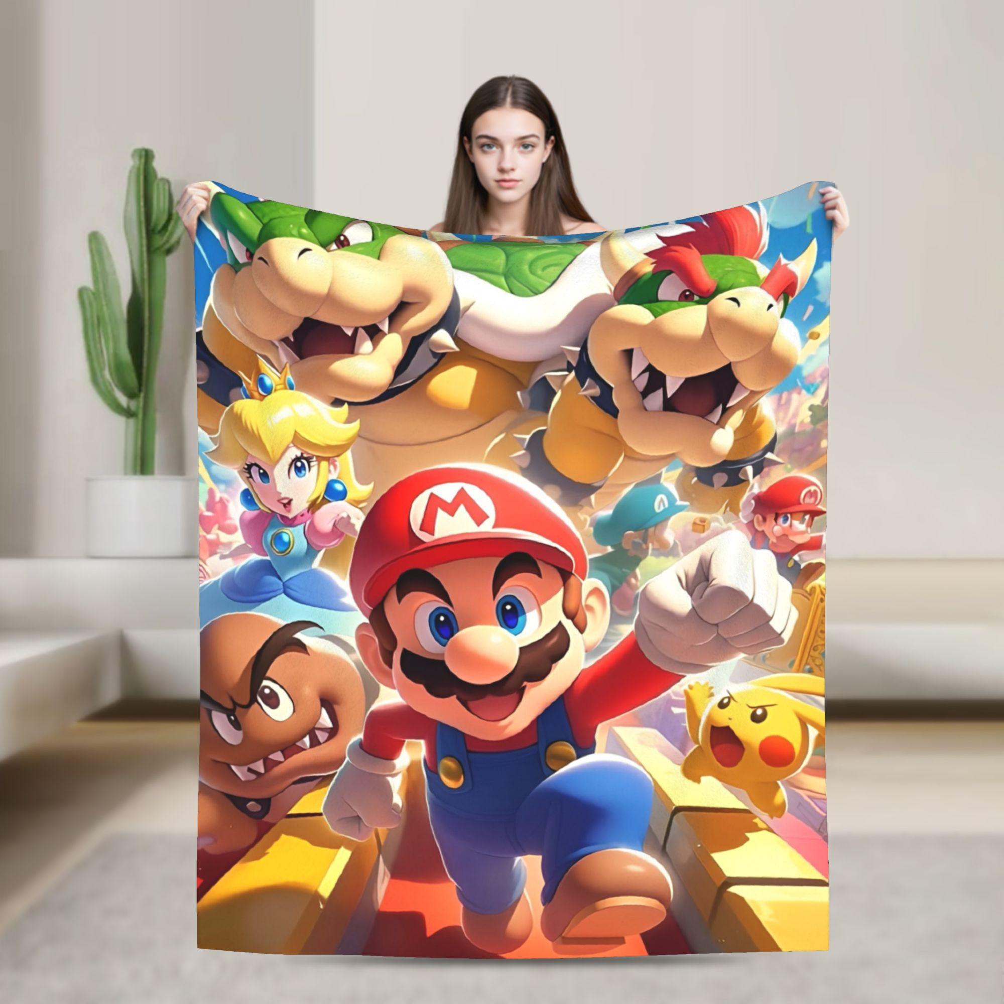 Cartoon Super Marios Blankets Flannel All Season Breathable Ultra-Soft Throw Blankets for Home Office Bedding Throws 75x90cm
Cartoon Super Marios Blankets Flannel All Season Breathable Ultra-Soft Throw Blankets for Home Office Bedding Throws 75x90cm