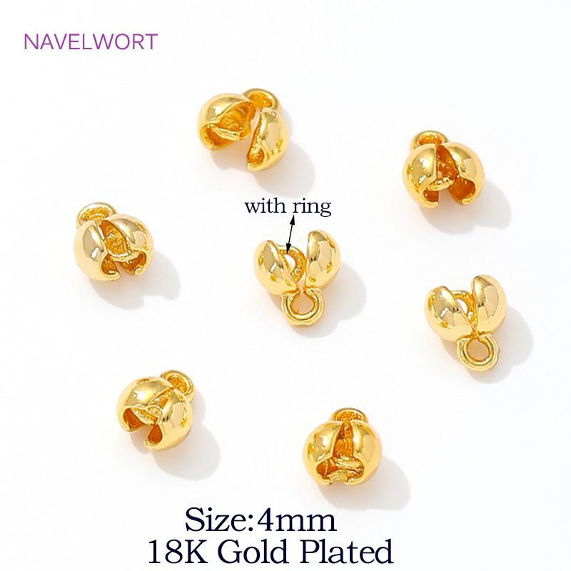 18K Gold Plated Brass Crimp Beads,End Caps For Jewelry,For Jewelry Crimp Beads Cover Findings DIY Bracelet Making Accessories 10 Pieces
18K Gold Plated Brass Crimp Beads,End Caps For Jewelry,For Jewelry Crimp Beads Cover Findings DIY Bracelet Making Accessories 10 Pieces
