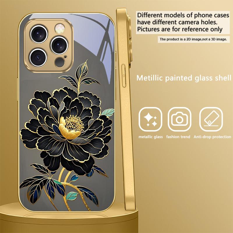 Чорна Золота Квітка Півонії Для IPhone 17Pro Max 16 17 Pro 15 Pro 14 13 Plus 12 Mini 11Pro Max XR 16E 17Air Золотий скляний чохол для телефону iPhone XS
Чорна Золота Квітка Півонії Для IPhone 17Pro Max 16 17 Pro 15 Pro 14 13 Plus 12 Mini 11Pro Max XR 16E 17Air Золотий скляний чохол для телефону iPhone XS