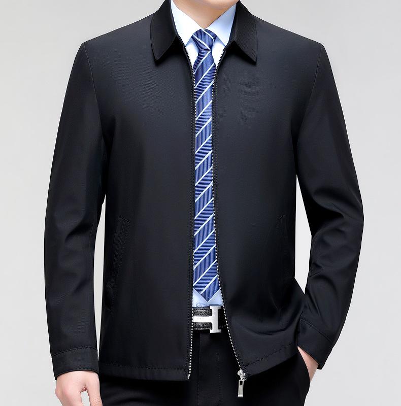 Мужская однотонная куртка с отложным воротником - Весна 2024, деловой кэжуал для отцов-госслужащих среднего возраста M чёрный
Мужская однотонная куртка с отложным воротником - Весна 2024, деловой кэжуал для отцов-госслужащих среднего возраста M чёрный