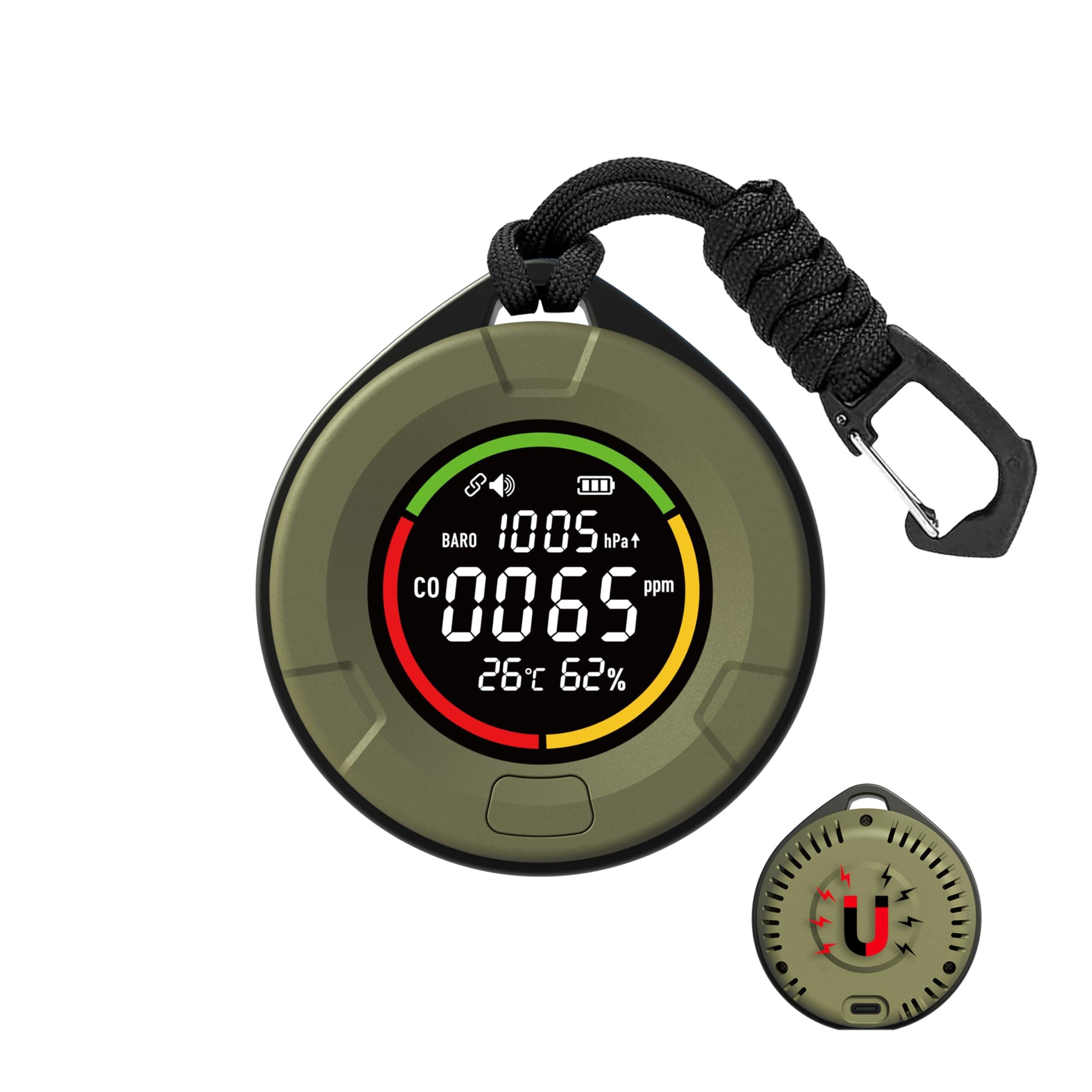 Promtex 4 in 1 Portable Carbon Monoxide Dioxide Detector, Rechargeable CO CO2 Monitor Meter Air Quality Monitor with Magnetic & Lanyard for Home,
Promtex 4 in 1 Portable Carbon Monoxide Dioxide Detector, Rechargeable CO CO2 Monitor Meter Air Quality Monitor with Magnetic & Lanyard for Home,
