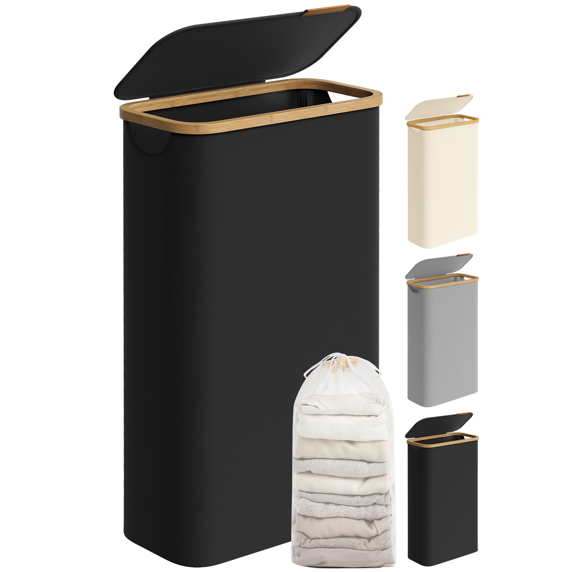 SONGMICS Slim Foldable Laundry Basket, 65L Large Capacity, Portable, Suitable for Bathroom Use, Laundry Storage, Stylish, Black, LCB506B01
SONGMICS Slim Foldable Laundry Basket, 65L Large Capacity, Portable, Suitable for Bathroom Use, Laundry Storage, Stylish, Black, LCB506B01