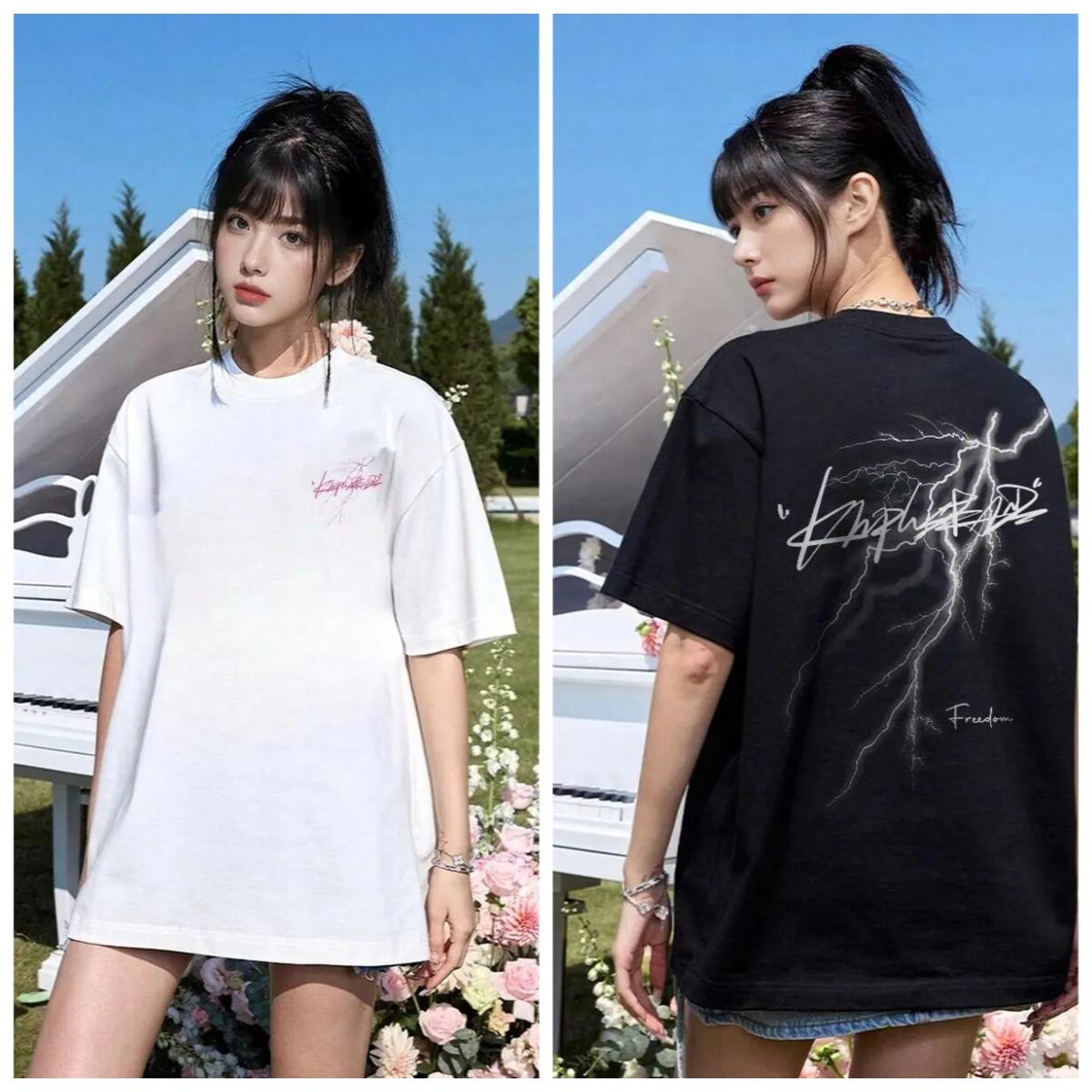 Americanstyle high street minimalist casual handdrawn lightning gradient letter logo printed pure cotton shortsleeved Tshirt 3XL
Americanstyle high street minimalist casual handdrawn lightning gradient letter logo printed pure cotton shortsleeved Tshirt 3XL