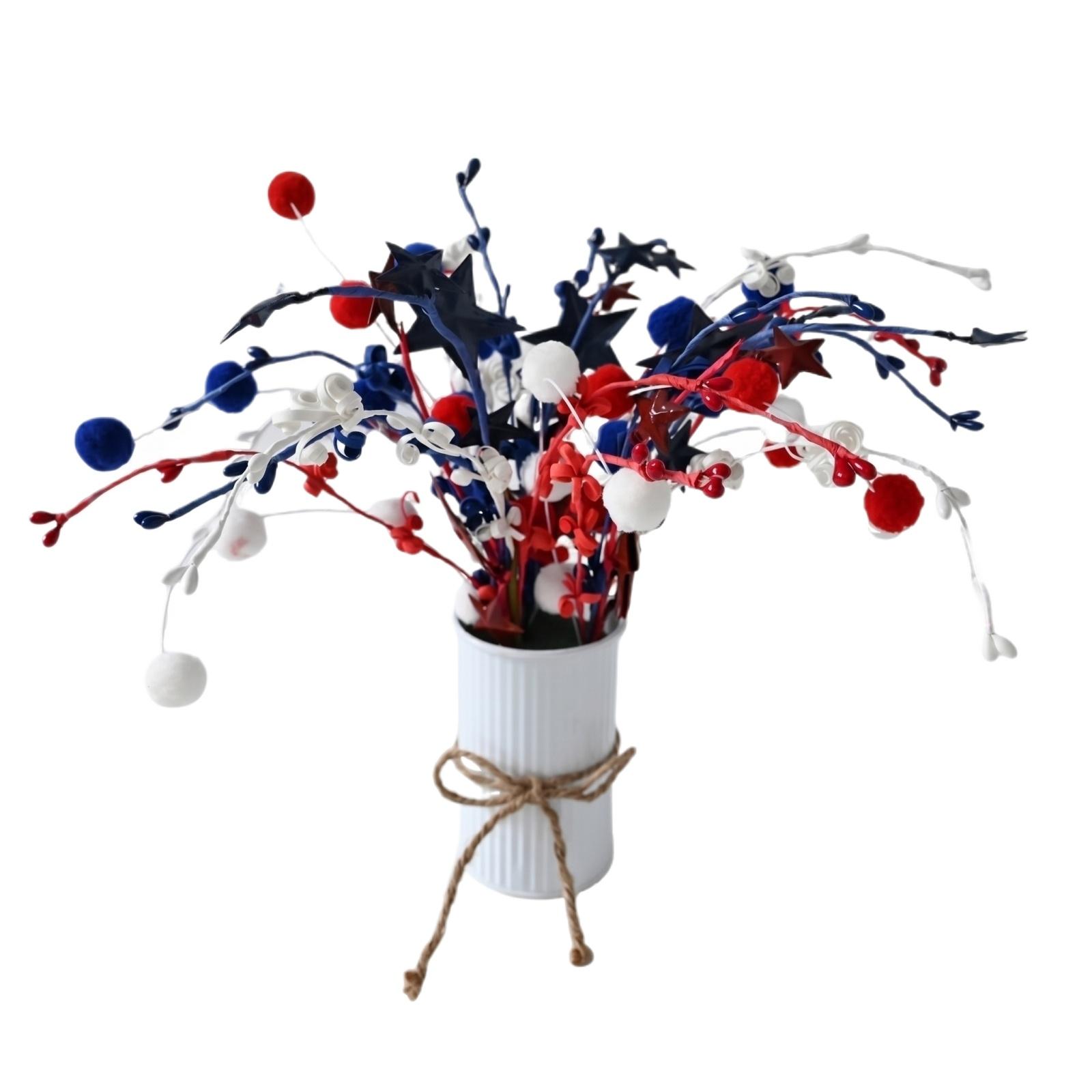 Patriotic Star Pom Pom Decoration for Home Interior Display Independence Day Themed Tabletop Ornament One Size
Patriotic Star Pom Pom Decoration for Home Interior Display Independence Day Themed Tabletop Ornament One Size