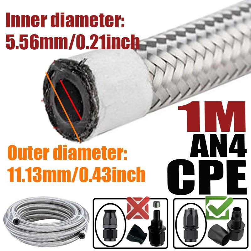 1-5M(3-16FT) 4AN 6AN 8AN 10AN Universal Fuel Hose Oil Gas Cooler Line Engine Pipe Brake Tube Stainless Steel Braided CPE Rubber 1M AN4 ID5.56mm
1-5M(3-16FT) 4AN 6AN 8AN 10AN Universal Fuel Hose Oil Gas Cooler Line Engine Pipe Brake Tube Stainless Steel Braided CPE Rubber 1M AN4 ID5.56mm