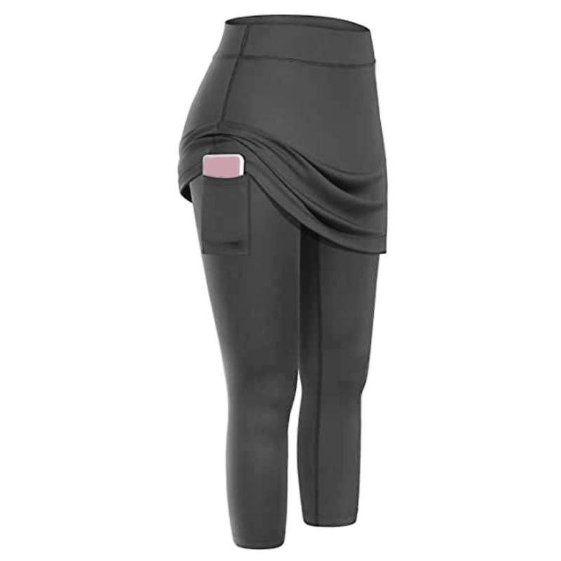 Women Solid Color Fake Two-piece Trousers with Skirt Fitness Skirt-Pants M
Women Solid Color Fake Two-piece Trousers with Skirt Fitness Skirt-Pants M