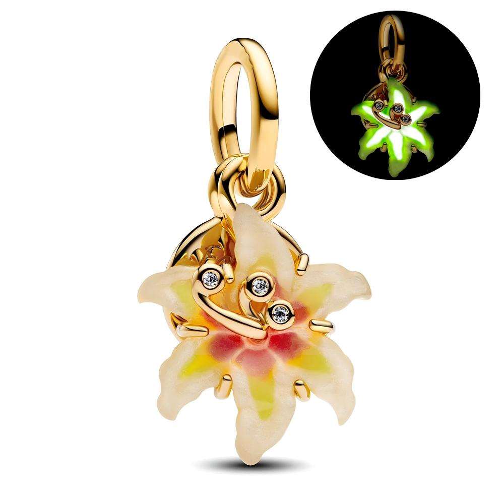 New Gold-plated Magical Flower Rose Dangle Charm for Original Pan Bracelet DIY Women Jewelry Making Christmas Gift 1piece
New Gold-plated Magical Flower Rose Dangle Charm for Original Pan Bracelet DIY Women Jewelry Making Christmas Gift 1piece