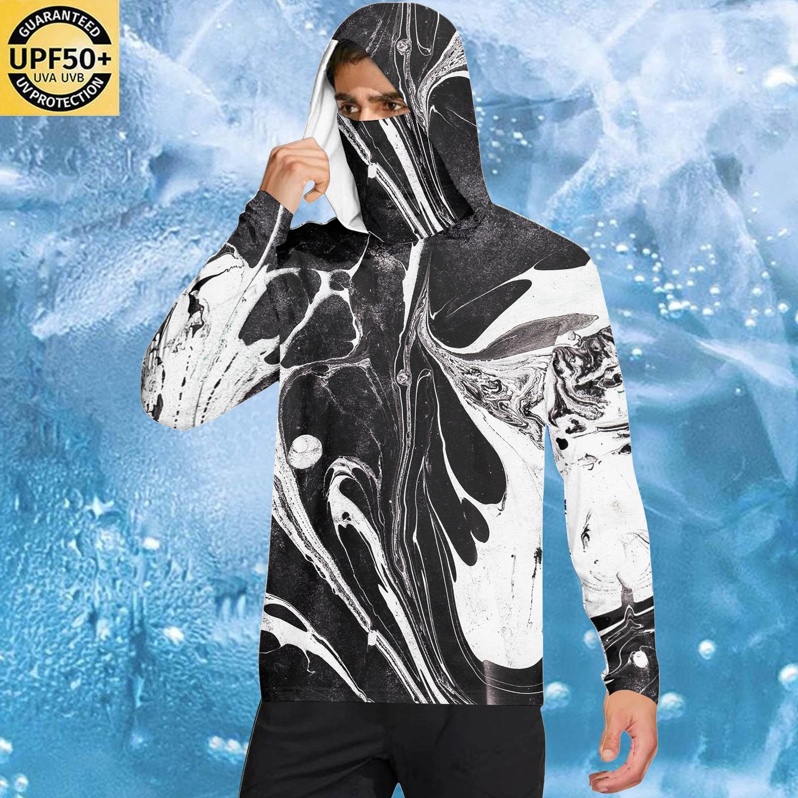 Long Sleeve Hooded Pullover with Face Covering Abstract Printed Lightweight Breathable Fabric for Men and Women L чёрный
Long Sleeve Hooded Pullover with Face Covering Abstract Printed Lightweight Breathable Fabric for Men and Women L чёрный