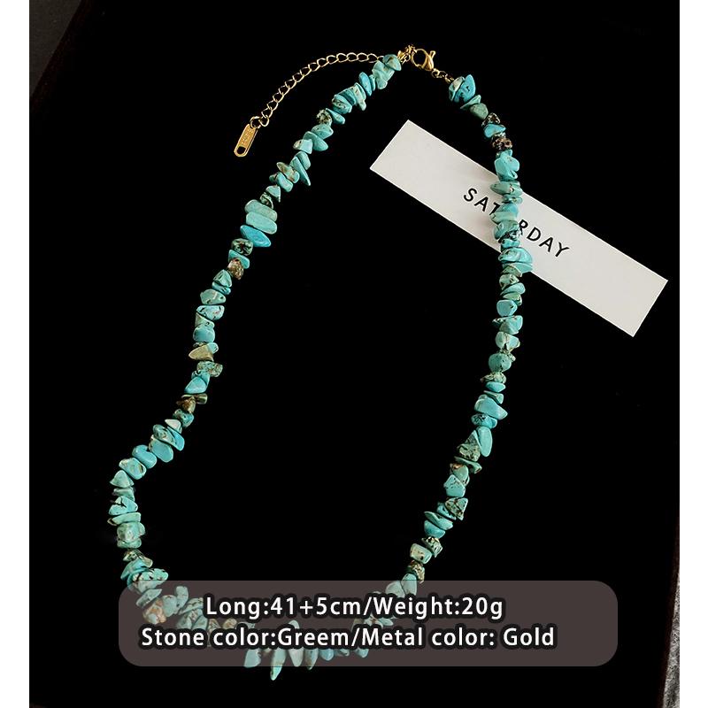 New Design sense Natural Turquoise Irregular Bead Necklace Unusual Collarbone Chain Trendy jJewelry For Girls and Women in 2026
New Design sense Natural Turquoise Irregular Bead Necklace Unusual Collarbone Chain Trendy jJewelry For Girls and Women in 2026