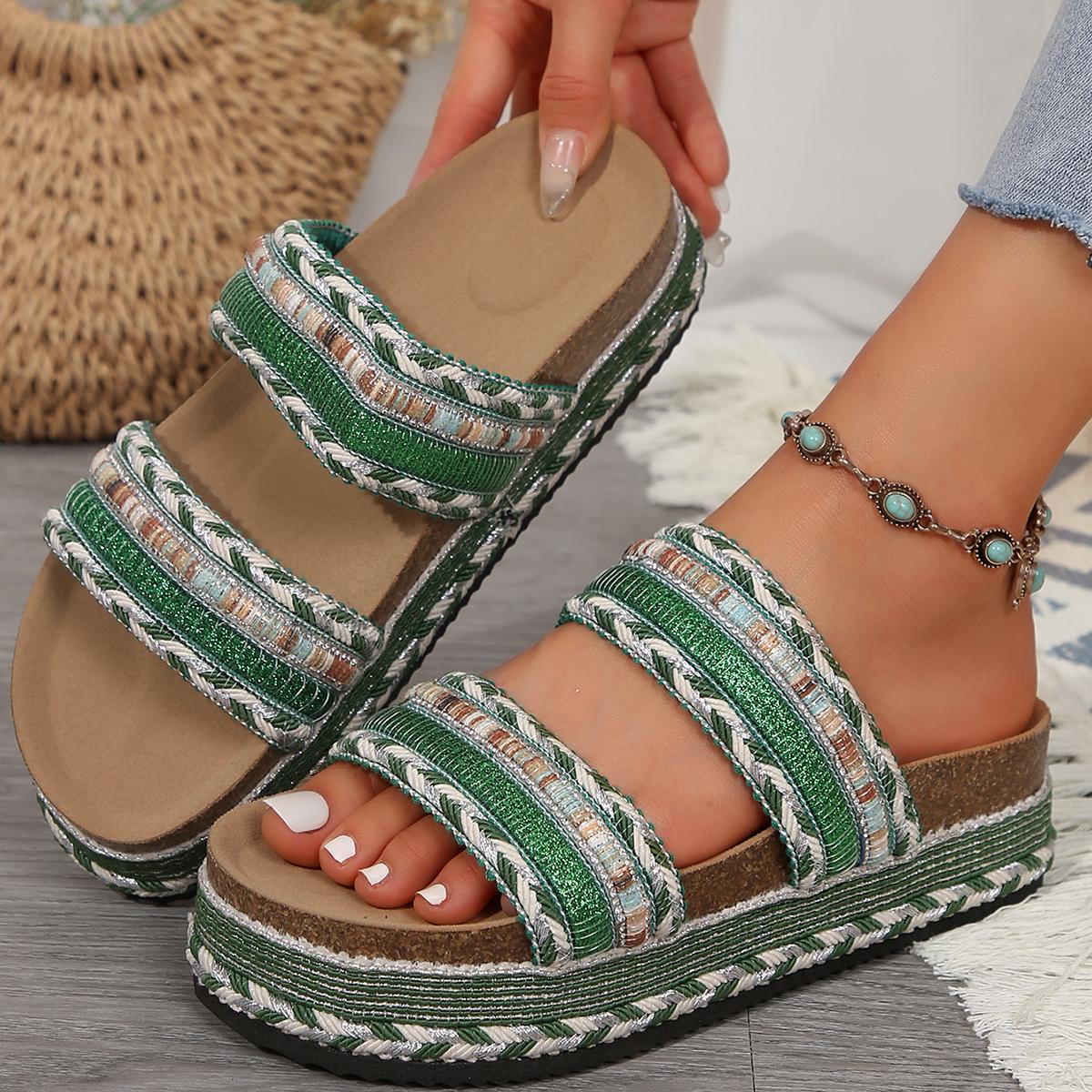 Fashion Women Slippers 2025 New Flats Platform Shoes Women Beach Casual Flat Sandals Bohemian Handmade Espadrilles Slippers Slides Women 35 зелёный
Fashion Women Slippers 2025 New Flats Platform Shoes Women Beach Casual Flat Sandals Bohemian Handmade Espadrilles Slippers Slides Women 35 зелёный