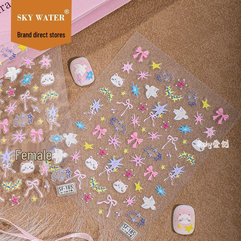 Colorful Cartoon Stars and Cat Head Butterfly Nail Art Stickers for DIY and Cup Decoration Cat Whispers Petal (1 sheet)
Colorful Cartoon Stars and Cat Head Butterfly Nail Art Stickers for DIY and Cup Decoration Cat Whispers Petal (1 sheet)