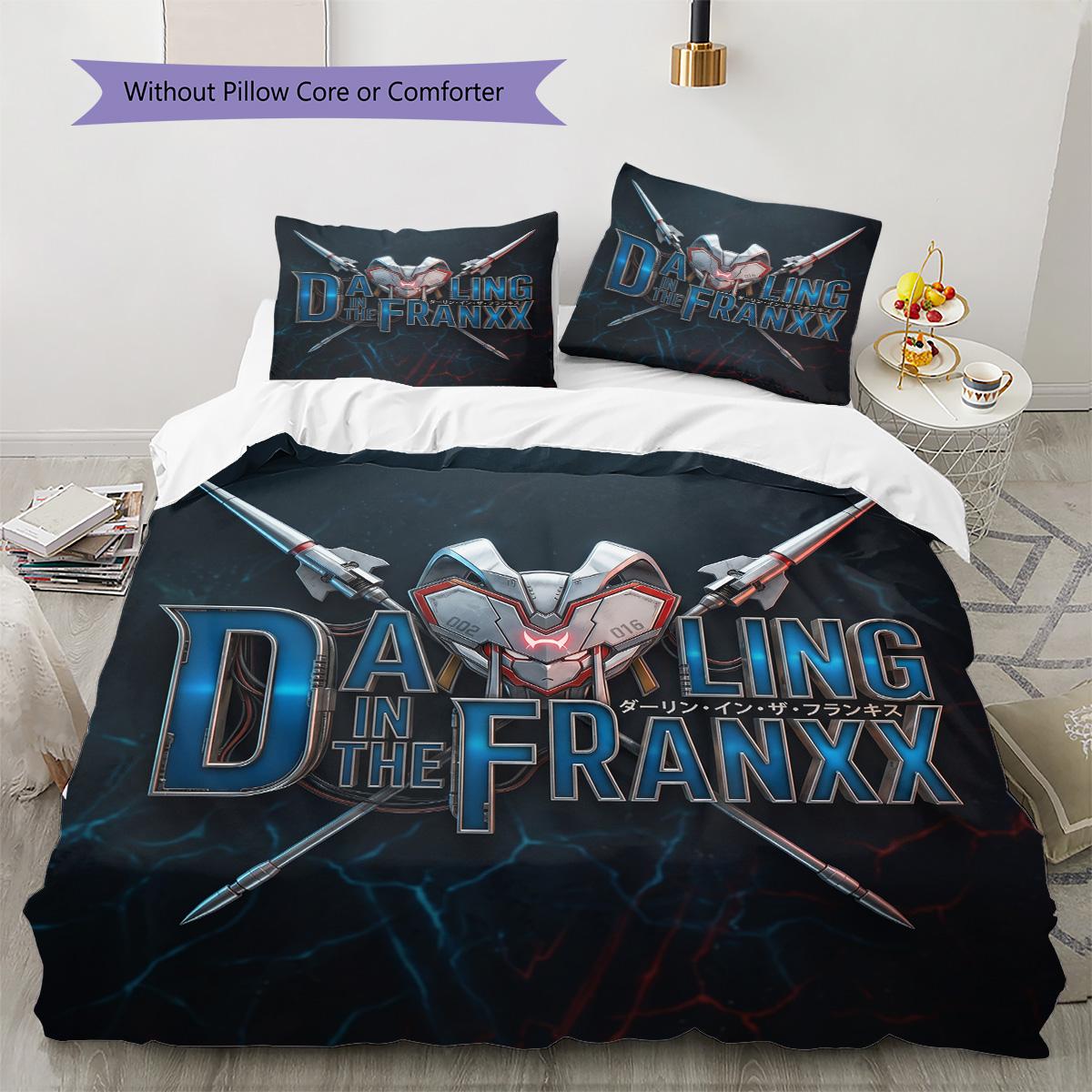Darling in the Franxx Pattern Bedding Quilt Set Quilt Cover Pillowcase Home Decoration Birthday Gift (1 * duvet cover + 2 * pillowcase, without core) 135x200cm
Darling in the Franxx Pattern Bedding Quilt Set Quilt Cover Pillowcase Home Decoration Birthday Gift (1 * duvet cover + 2 * pillowcase, without core) 135x200cm