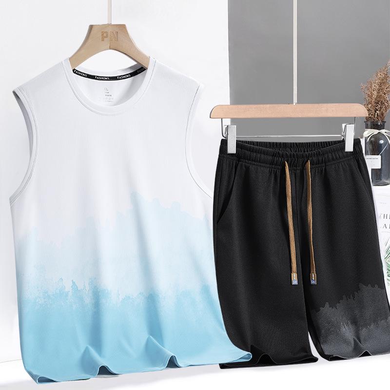 Мужской быстросохнущий спортивный комплект Ice Silk: Топ для фитнеса без рукавов и жилет для бега 4XL
Мужской быстросохнущий спортивный комплект Ice Silk: Топ для фитнеса без рукавов и жилет для бега 4XL