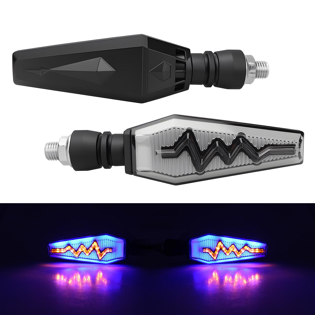 Motorcycle LED Turn Signals Lightning Shape Flowing Water Blinker Lights High Brightness Waterproof Indicator Light Universal
Motorcycle LED Turn Signals Lightning Shape Flowing Water Blinker Lights High Brightness Waterproof Indicator Light Universal