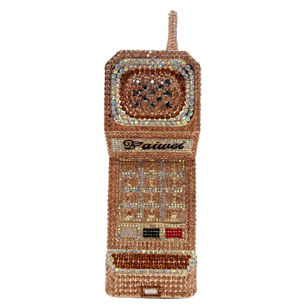 WHTUOHENG Cellphone Shaped Diamond Evening Bag Purse Luxury Rhinestone Wedding Clutch Lady Crystal Bridal Handbag Party Bag 22cmX7.5cmX6.5cm
WHTUOHENG Cellphone Shaped Diamond Evening Bag Purse Luxury Rhinestone Wedding Clutch Lady Crystal Bridal Handbag Party Bag 22cmX7.5cmX6.5cm