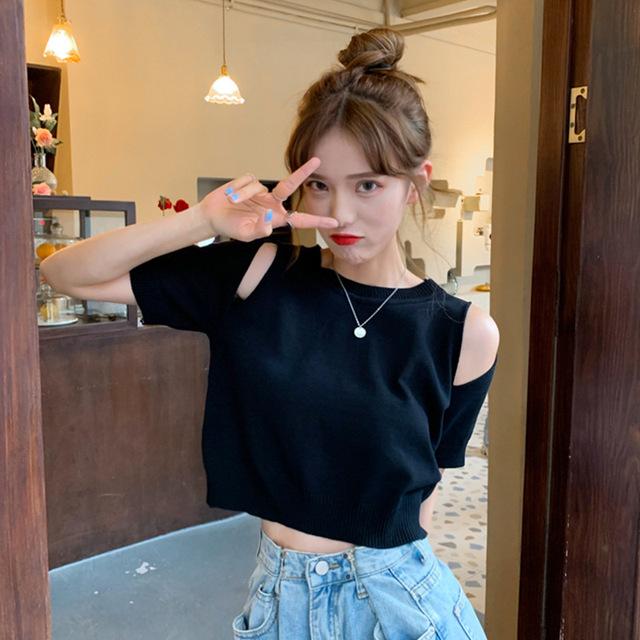 Летняя модная тонкая однотонная футболка с короткими рукавами для женщин и девочек, новая уличная одежда, базовый женский укороченный топ с открытыми плечами, одежда в стиле Харадзюку One Size чёрный
Летняя модная тонкая однотонная футболка с короткими рукавами для женщин и девочек, новая уличная одежда, базовый женский укороченный топ с открытыми плечами, одежда в стиле Харадзюку One Size чёрный