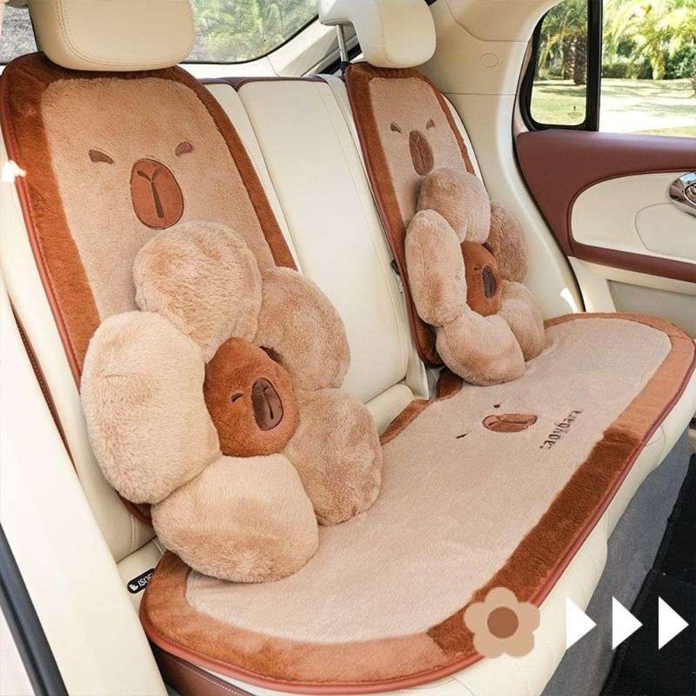 Cartoon Capybara Car Headrest Winter Atmosphere Comfort Brown Car Seat Decoration Plush Cute Plush Seat Cushion Cushion Back
Cartoon Capybara Car Headrest Winter Atmosphere Comfort Brown Car Seat Decoration Plush Cute Plush Seat Cushion Cushion Back