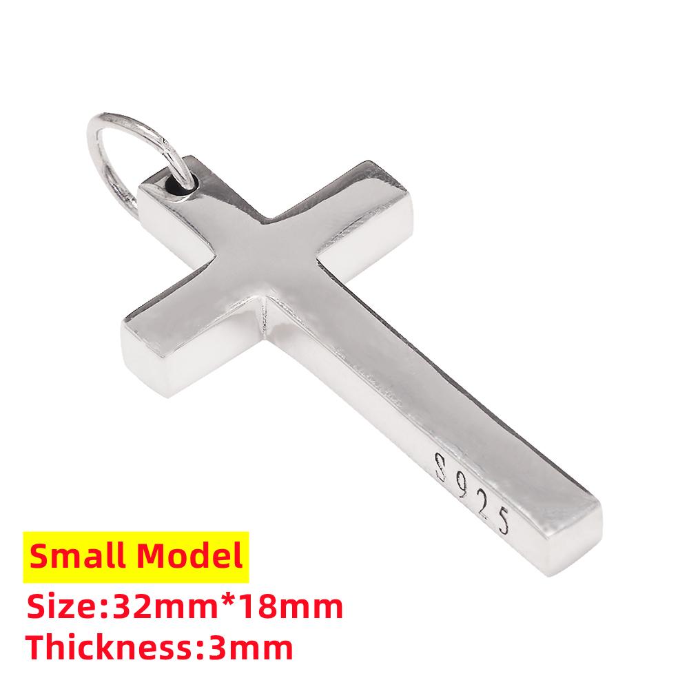 Real Solid 925 Silver Cross Pendant For Men And Women Smooth High Polishing Simple Design Jesus Christ Jewelry Carry certificate
Real Solid 925 Silver Cross Pendant For Men And Women Smooth High Polishing Simple Design Jesus Christ Jewelry Carry certificate