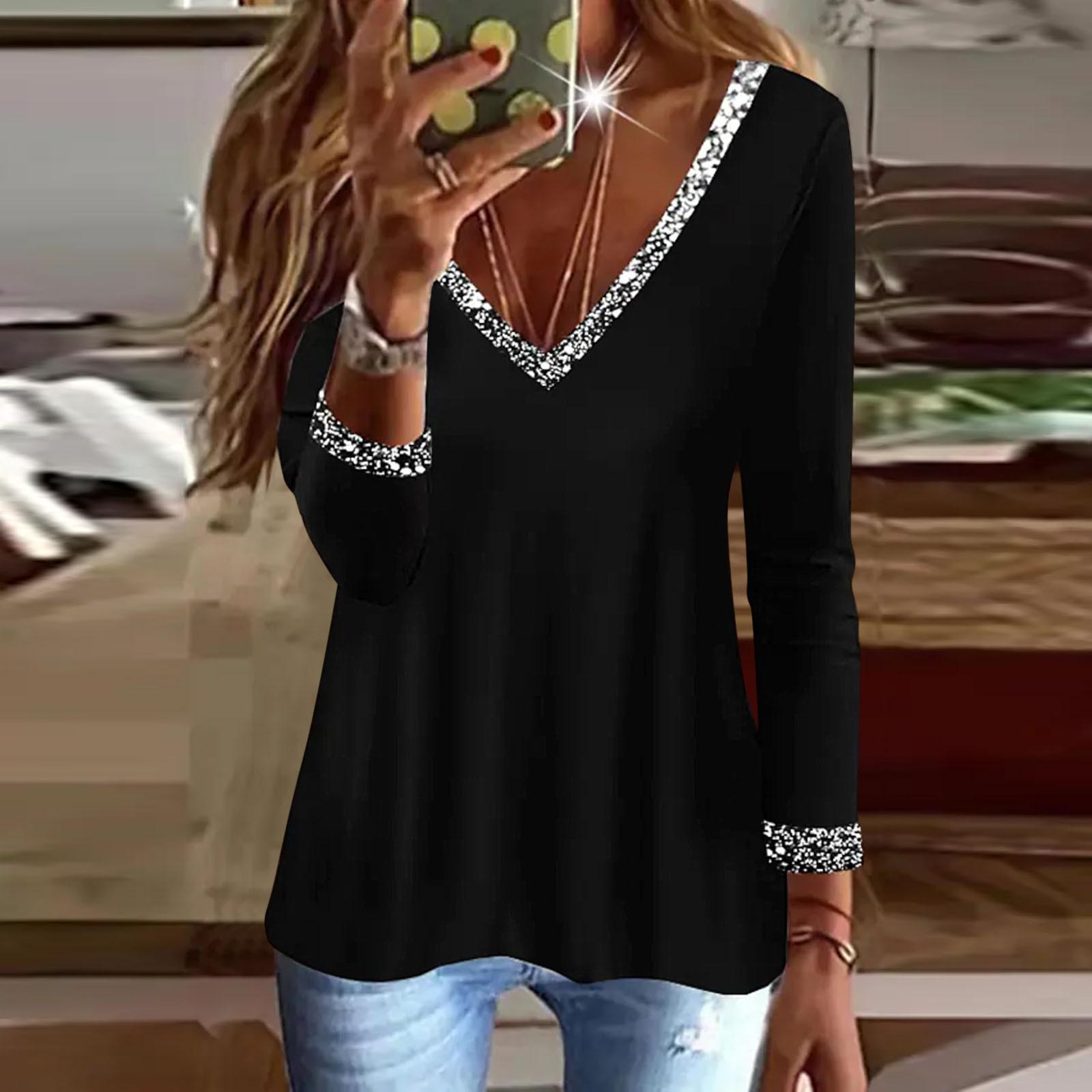 Модні жіночі блузки з блискітками Осінній одяг Повсякденні топи з довгими рукавами Жіночі сорочки з 3d-принтом Вільні туніки Футболки Пуловери Блузки S
Модні жіночі блузки з блискітками Осінній одяг Повсякденні топи з довгими рукавами Жіночі сорочки з 3d-принтом Вільні туніки Футболки Пуловери Блузки S