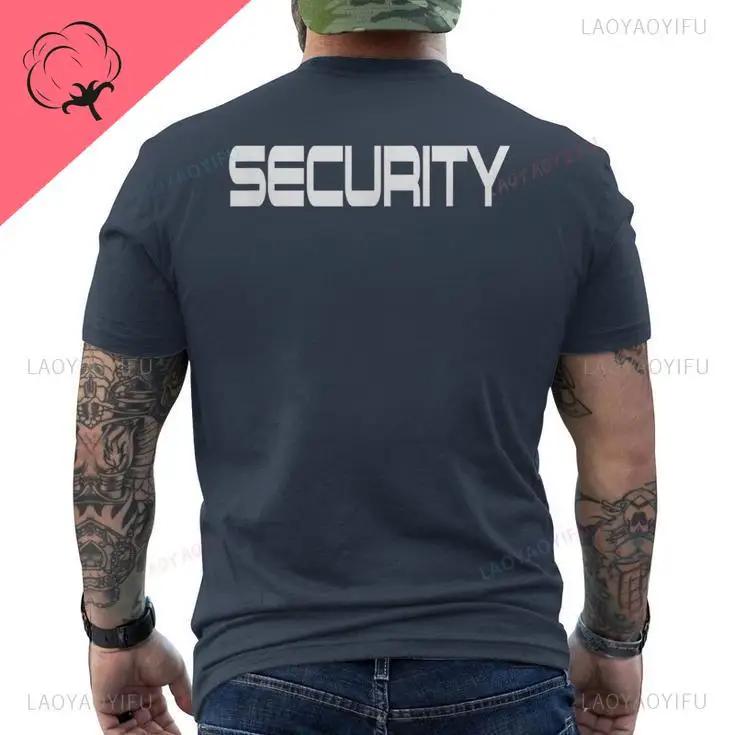 Security Men s T-shirt Event Staff Black Double Sided Top Quality 100% Cotton Casual Short Sleeve Unisex T Shirts Hip Hop Tees 4XL
Security Men s T-shirt Event Staff Black Double Sided Top Quality 100% Cotton Casual Short Sleeve Unisex T Shirts Hip Hop Tees 4XL