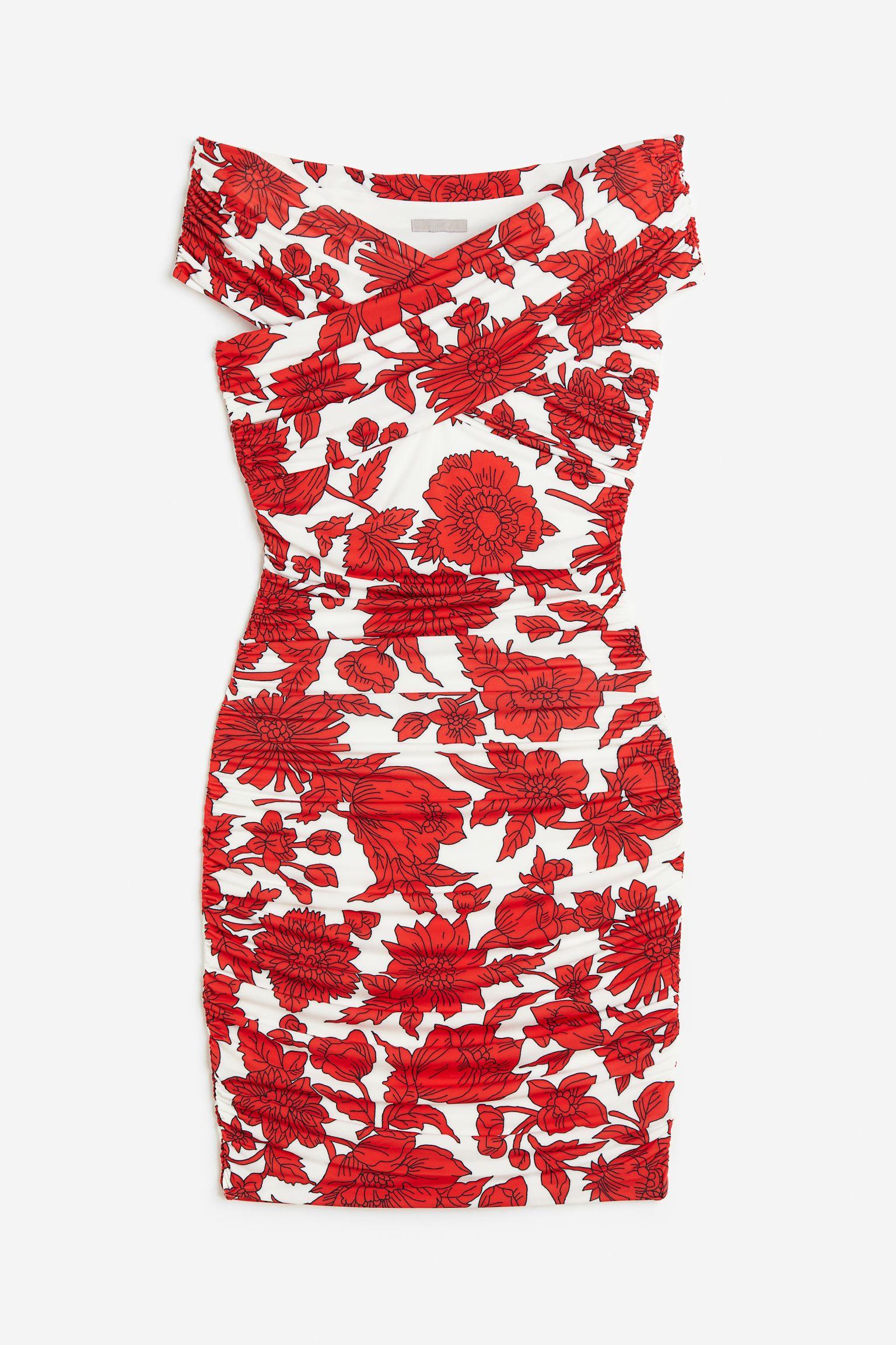 Draped off-the-shoulder dress
Draped off-the-shoulder dress