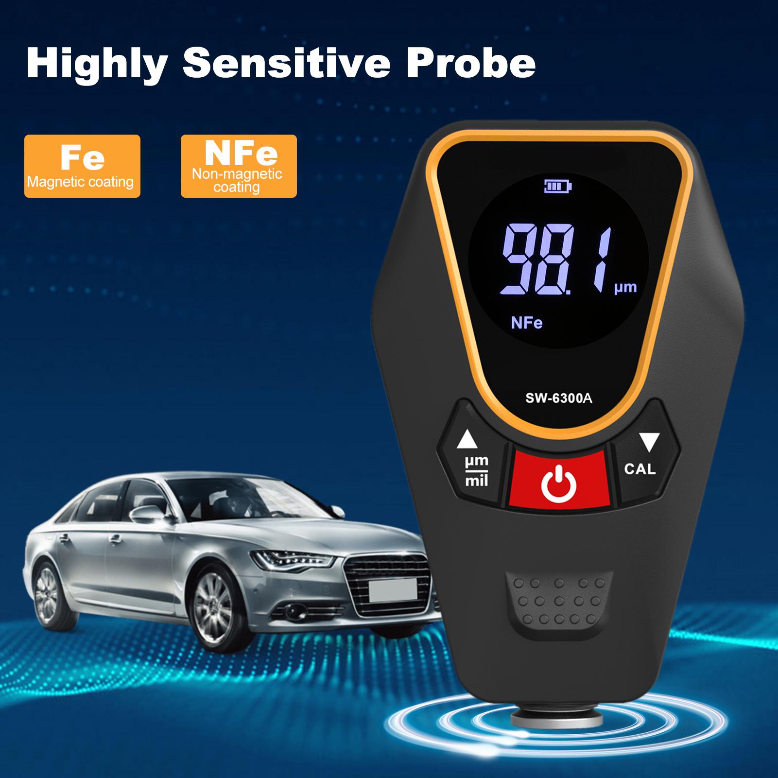 Paint Thickness Gauge for Cars, Coating Thickness Gauge Meter Handheld with Backlight LCD, Measuring Range 0.1200, Resolution 0.01, FeCelsiusNF
Paint Thickness Gauge for Cars, Coating Thickness Gauge Meter Handheld with Backlight LCD, Measuring Range 0.1200, Resolution 0.01, FeCelsiusNF