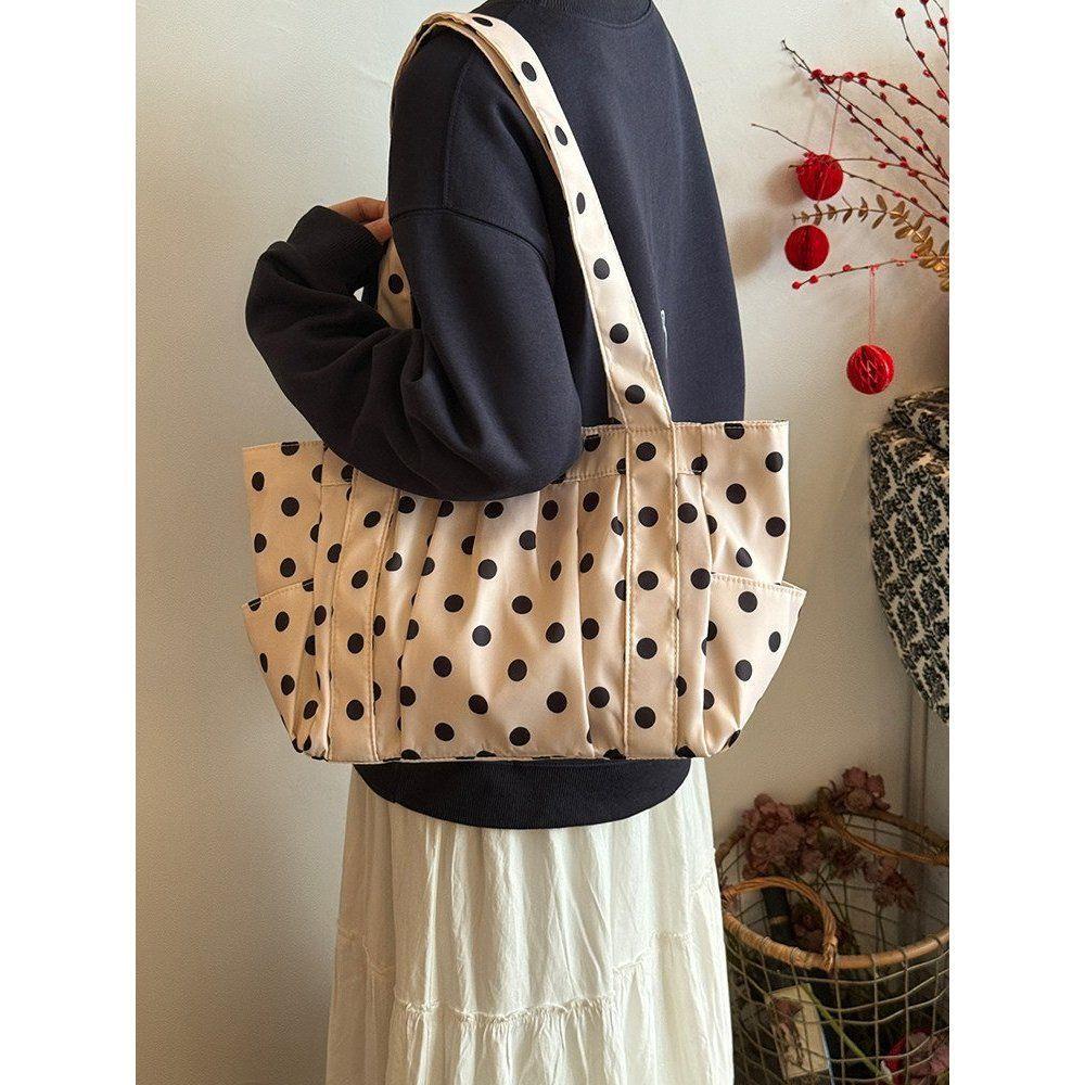 Dot Pattern Bow Tote Bag - Large Capacity, Single Shoulder Handbag, Suitable for School or Commuting Use бежевий
Dot Pattern Bow Tote Bag - Large Capacity, Single Shoulder Handbag, Suitable for School or Commuting Use бежевий