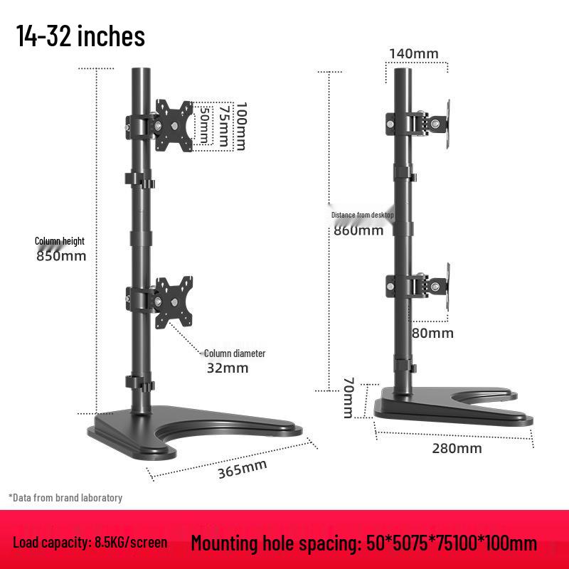 Adjustable Universal Dual Monitor Stand for 24-32 Inch Screens, No-Drill Base
Adjustable Universal Dual Monitor Stand for 24-32 Inch Screens, No-Drill Base