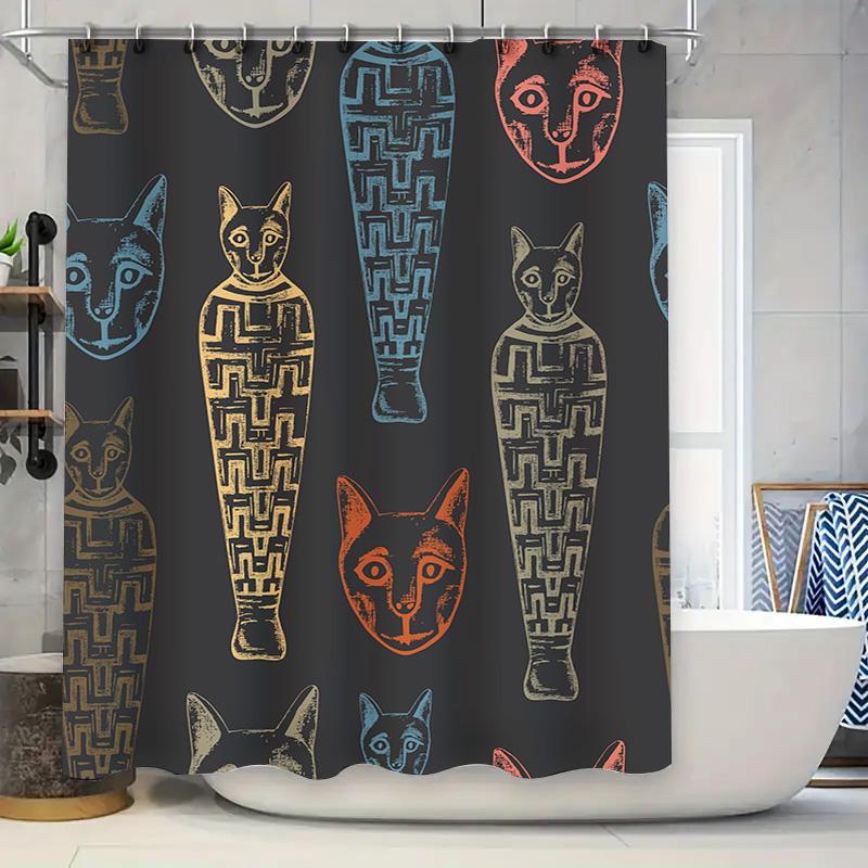 Luxury Cat Print Shower Curtain Set Decorative Bathroom Waterproof Fabric Modern Design 3D Printed Shower Curtains for Home Deco 90x180cm
Luxury Cat Print Shower Curtain Set Decorative Bathroom Waterproof Fabric Modern Design 3D Printed Shower Curtains for Home Deco 90x180cm