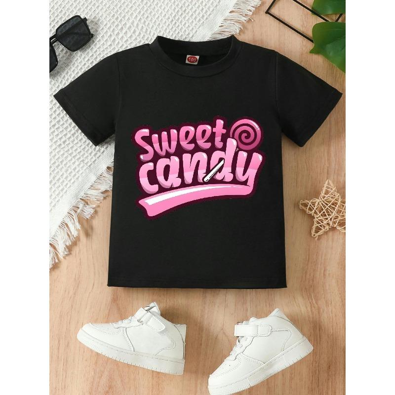 European sizes Sweet Candy, a Short-sleeved T-shirt with a Lollipop Cartoon Print, for Girls 98cm чёрный
European sizes Sweet Candy, a Short-sleeved T-shirt with a Lollipop Cartoon Print, for Girls 98cm чёрный