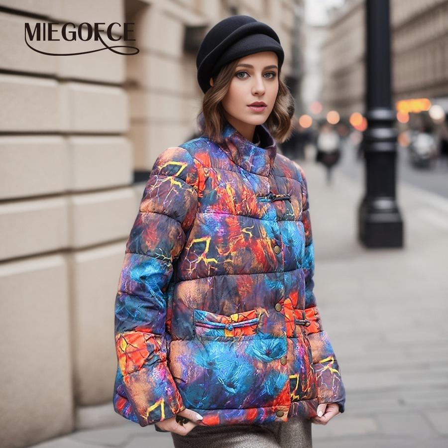 MIEGOFCE весна-осень этнический стиль принтованная хлопковая куртка воротник-стойка ретро диск пуговицы женское пальто свободный верх парка MZ-2339 M красный 
MIEGOFCE весна-осень этнический стиль принтованная хлопковая куртка воротник-стойка ретро диск пуговицы женское пальто свободный верх парка MZ-2339 M красный