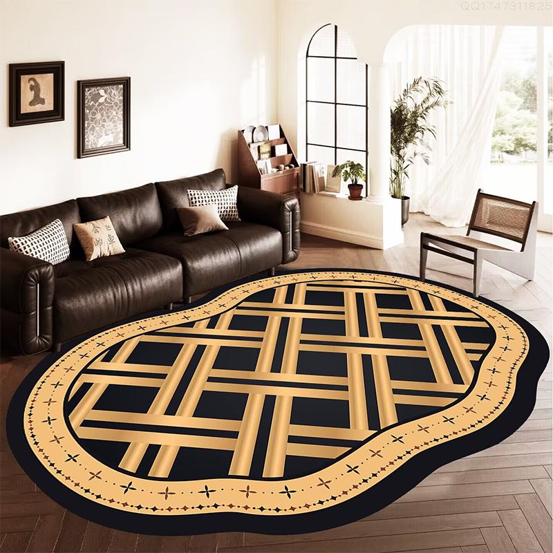 Овальний Чорно-Золотий Килим Вітальня Розкішна Декорація Килими Великої Площі для Спальні Гардеробної Нековзний Вхідний Килимок для Підлоги Можна Прати 60*90cm
Овальний Чорно-Золотий Килим Вітальня Розкішна Декорація Килими Великої Площі для Спальні Гардеробної Нековзний Вхідний Килимок для Підлоги Можна Прати 60*90cm