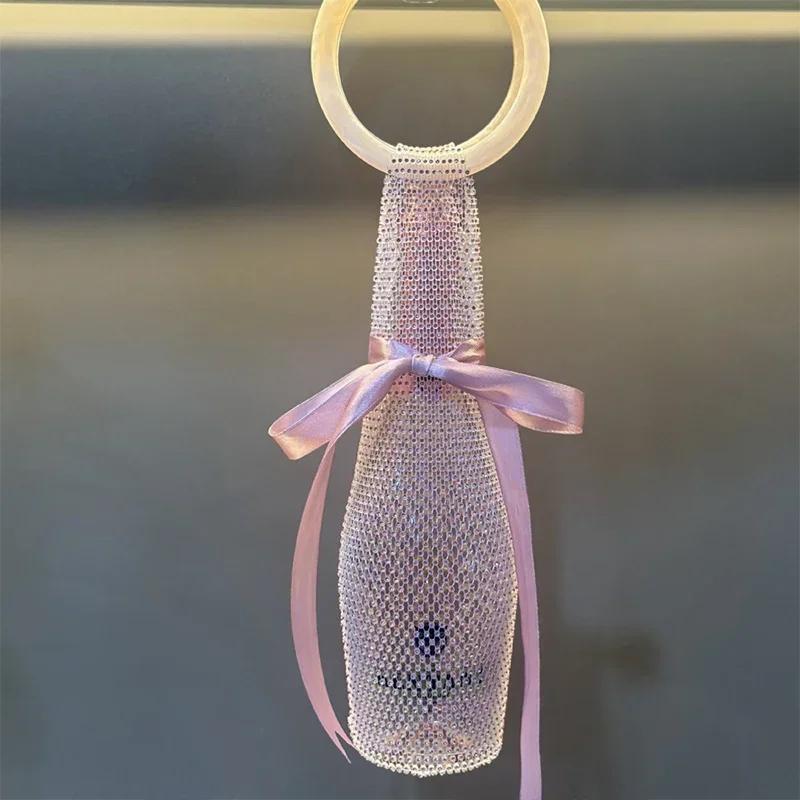Crystal Wine Storage Handbag Portable Elegant Water Bottle Holder Shiny Rhinestone Red Wine Carry Handwoven Bag Creative Gift 1pc empty bag рожевий
Crystal Wine Storage Handbag Portable Elegant Water Bottle Holder Shiny Rhinestone Red Wine Carry Handwoven Bag Creative Gift 1pc empty bag рожевий