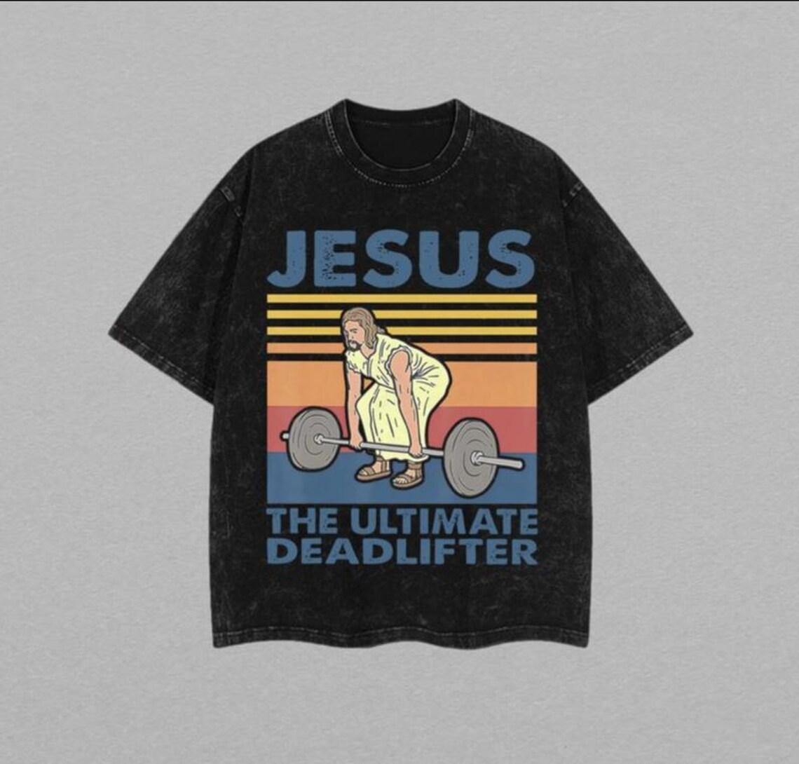Jesus Deadlift T-shirt Funny Christian Gym Meme Vintage Washed Cotton Retro Weightlifting Graphic Tee Streetwear Top 5XL різнокольоровий
Jesus Deadlift T-shirt Funny Christian Gym Meme Vintage Washed Cotton Retro Weightlifting Graphic Tee Streetwear Top 5XL різнокольоровий