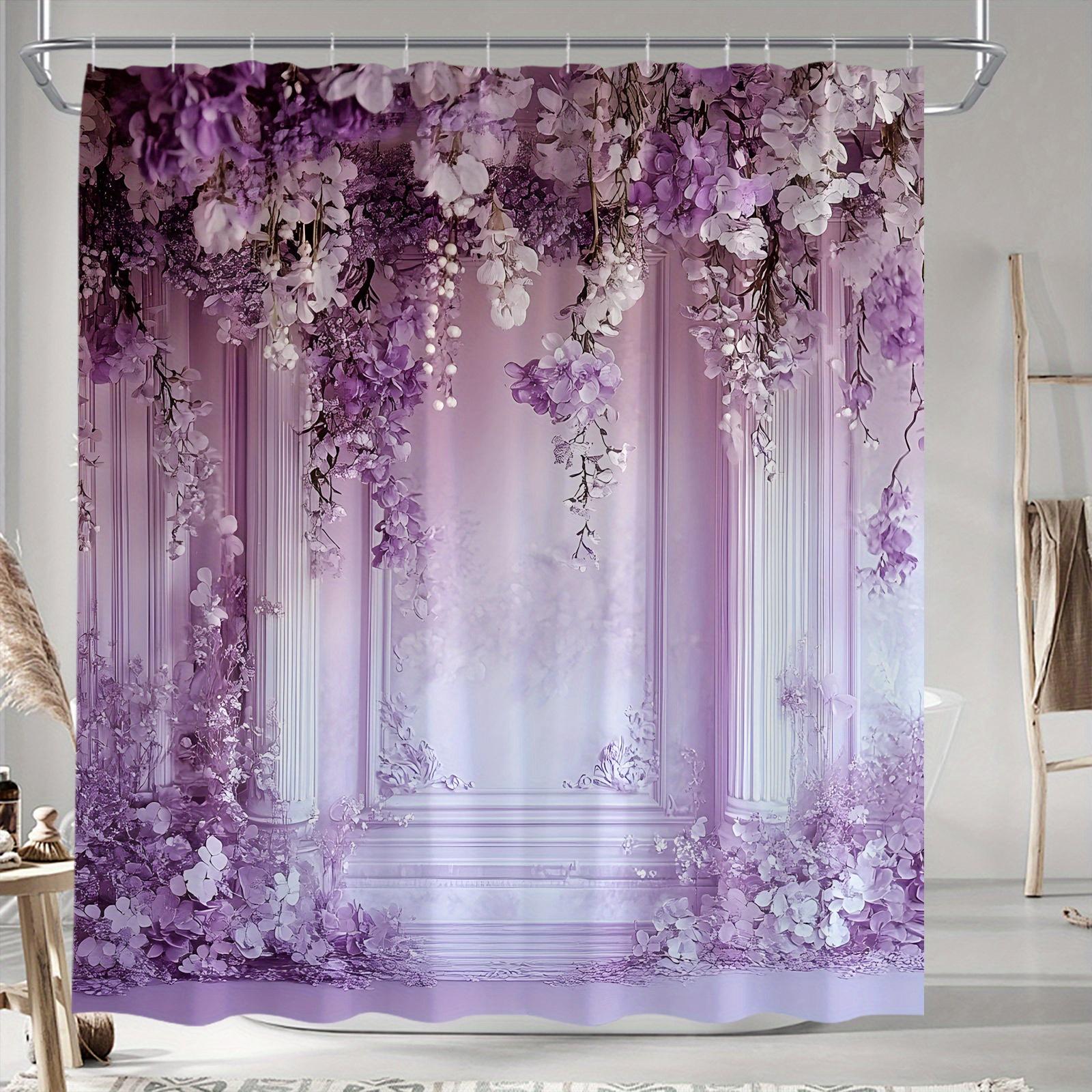Душевая занавеска: Лавандовая цветочная арка для романтичного и элегантного декора ванной комнаты W90XH180cm
Душевая занавеска: Лавандовая цветочная арка для романтичного и элегантного декора ванной комнаты W90XH180cm