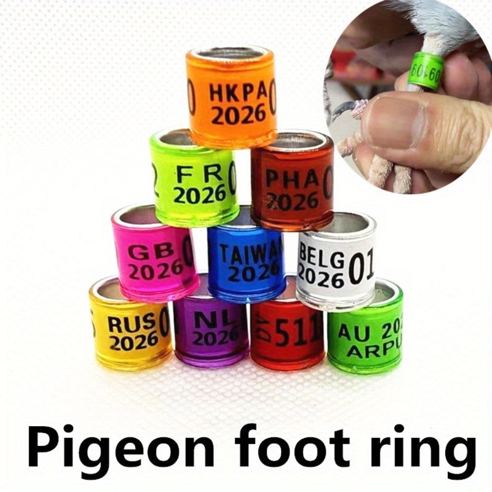 Pigeon Leg Rings Racing Colorful Foot Bands Identification Tags Supplies for Homing Pigeons Training
Pigeon Leg Rings Racing Colorful Foot Bands Identification Tags Supplies for Homing Pigeons Training
