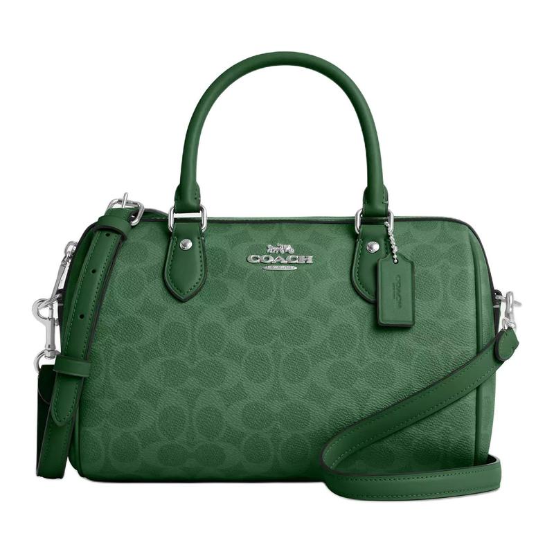 COACH Rowan 25 Brand Logo Classic Print Coated Canvas Boston Bag Shoulder Crossbody Tote Medium Women s Green зелений
COACH Rowan 25 Brand Logo Classic Print Coated Canvas Boston Bag Shoulder Crossbody Tote Medium Women s Green зелений